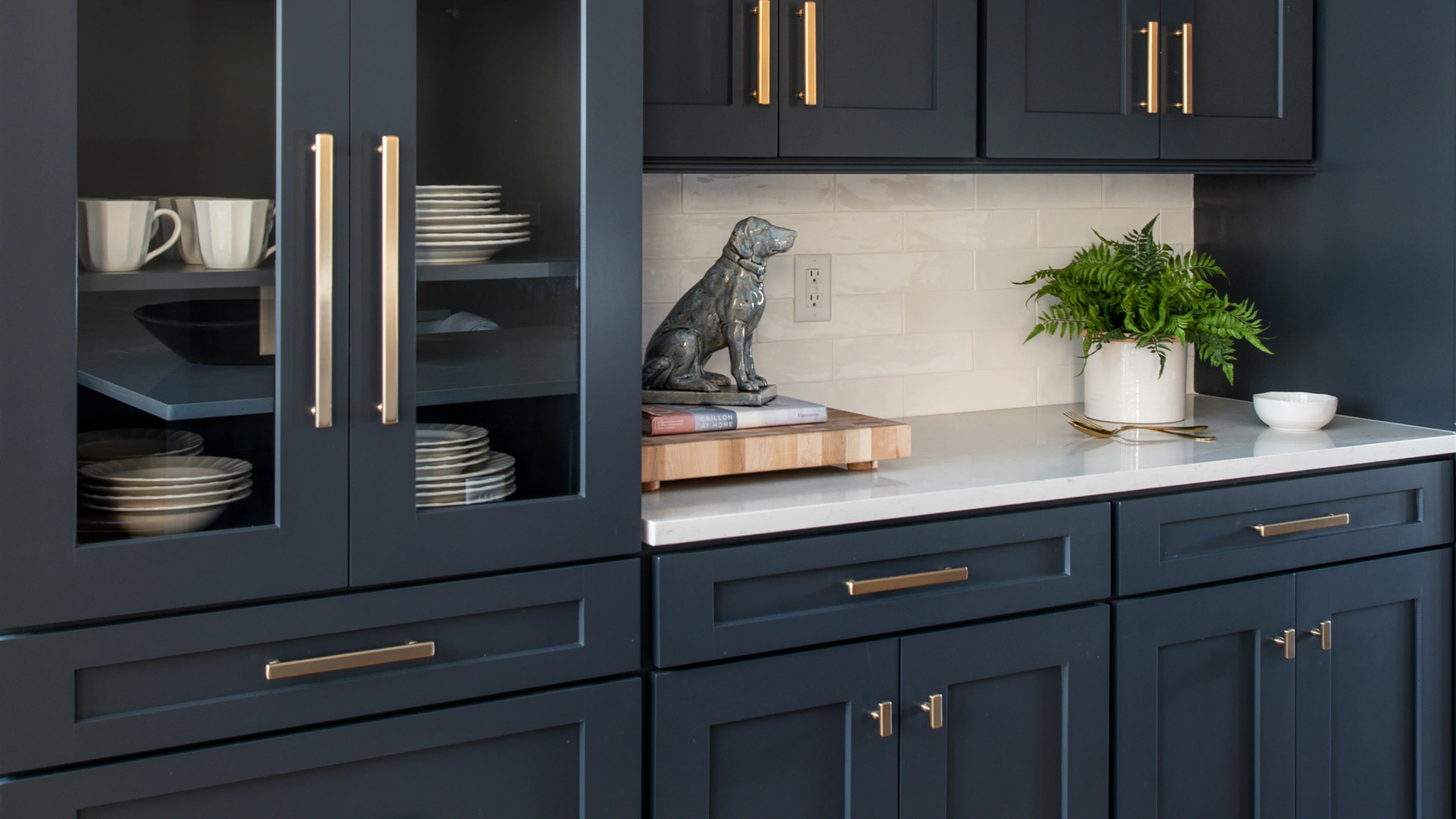 kitchen cabinets for glassware storage