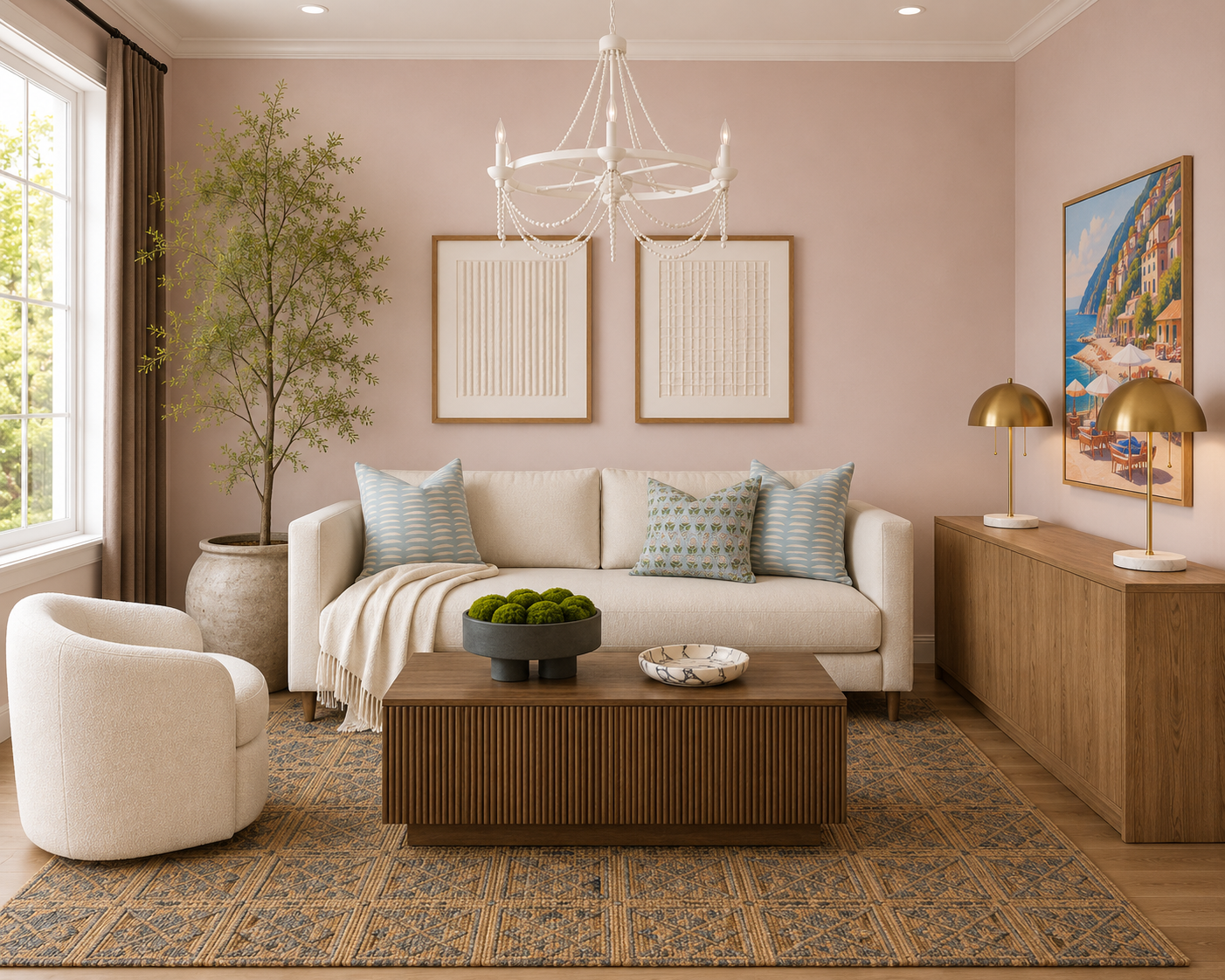 Effortless Decorating: How Amazon and Etsy Made This Living Room Come Together